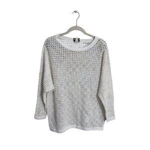 Vintage undercover beachwear cover up size S cream mesh long sleeve cruise vacat